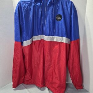 No Boundaries Blue and Red Windbreaker